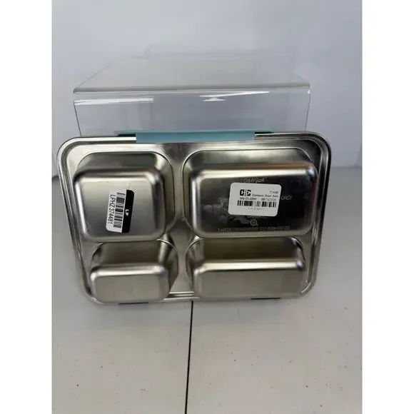 Stainless Steel Bento Box - Cat & Jack™ Dinosaurs School Lunch Snack Box - Picture 3 of 6